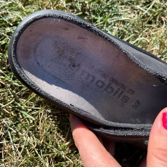 Mephisto Mobils Ergonomic Black Leather/Nubuck Fabienne Mary Jane Mules - 6.5/7 - Picture 12 of 12